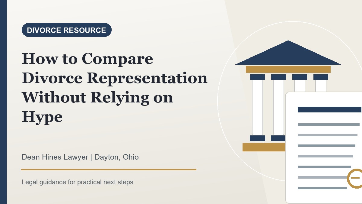 How to Compare Divorce Representation Without Relying on Hype - Dean Hines Lawyer featured image