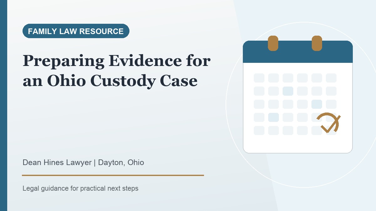 Preparing Evidence for an Ohio Custody Case - Dean Hines Lawyer featured image