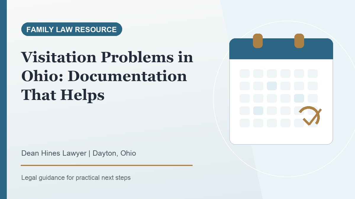 Visitation Problems in Ohio: Documentation That Helps - Dean Hines Lawyer featured image